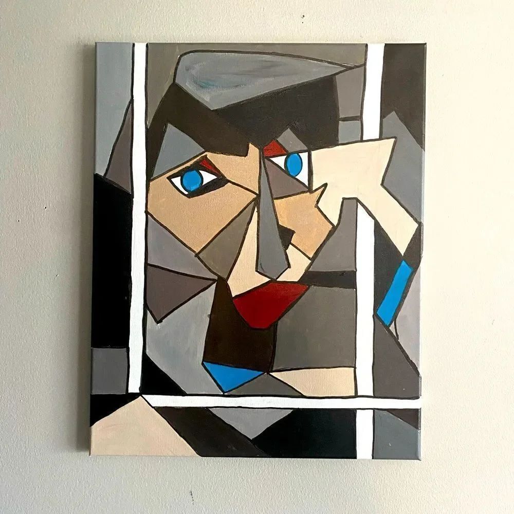 Original Cubism AbstractโAbstract Artโ16x20
